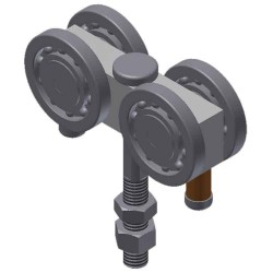 5-1B Four Wheel Ball Bearing Truck, 1/2 Pend.-Zinc