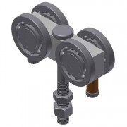 5-1B Four Wheel Ball Bearing Truck, 1/2 Pend.-Zinc