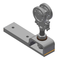  Two Wheel Ball Bearing Truck with Top Plate