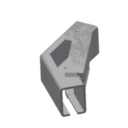 5442CX45 45 Deg. 6"R Curve Assy. (nonhanded)-Ptd. Tan