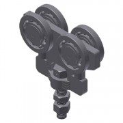 5B-2615T Ball Bearing Four Wheel Truck, 1/2" Pend.-unfinished