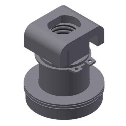 5B442SW SWIVEL w/ KEEPER: two wheel trolley swivel-Zinc