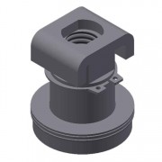 5B442SW SWIVEL w/ KEEPER: two wheel trolley swivel-Zinc