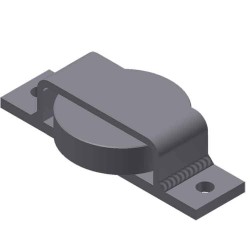  Single Wheel Top Guide, Black Ptd.