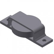  Single Wheel Top Guide, Black Ptd.