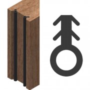 BS33-B Press Bulb Seal for Meeting Stile-Black