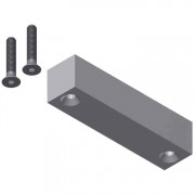 CR314-22CS Center Stop Block-Blk Ano Alum SCW