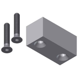 CR314-22S End Stop Block-Blk Ano Alum SCW