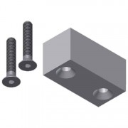 CR314-22S End Stop Block-Blk Ano Alum SCW