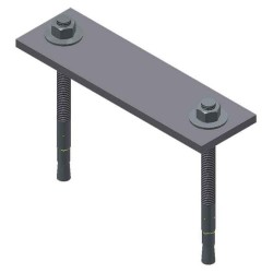 CRRL 12/20# Rail Leveling Plate @30"OC w. Conc. Anchor