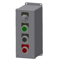 OFKS-MP-3PBS On/Off Key Switch Open/Close/Stop Push Button Station Nema 4