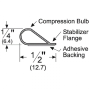 S88-BL Adhesive Backed Silicon Seal-Blk Silicone