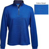  Style 7214 - Women's Waffle Texture 1/4 Zip Pullover