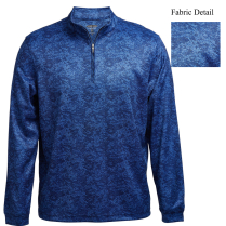  Style 7225 - Men's Camo Print 1/4 Zip Pullover