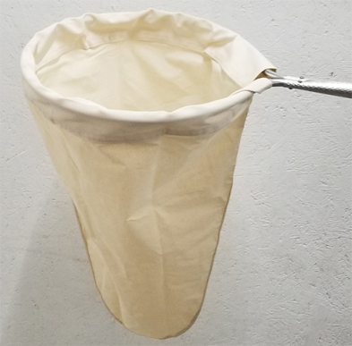 GL/GL-2315-MD 15" MUSLIN NET W/ VELCRO, ALUMINUM HANDLE