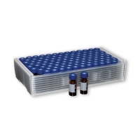 853979B-1232A 2mL Amber Vial,9mm Blue Slit PTFE/Sil Cap Ass. on Vial \100