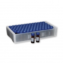 853979B-1232A 2mL Amber Vial,9mm Blue Slit PTFE/Sil Cap Ass. on Vial \100