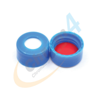 C395-09SB 9mm Blue Screw Cap, Red PTFE/White Silicone