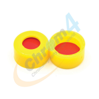 C396-09SY 9mm Yellow Screw Cap, PTFE/Silicone/PTFE
