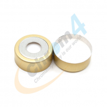 CLS-1536G 20mm Green BiMetal Magnetic Crimp Cap, 3mmTan PTFE/White Sil