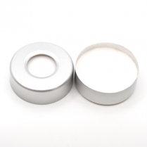 CLS-9981 20mm silver crimp cap w/ 3mm PTFE/Silicone Septa