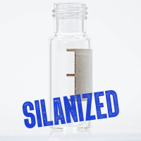 VT009M-1232S 2mL Clear Robo Vial Mark Spot,12 x 32mm,9mm Thr. Silanized