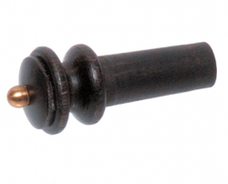 13226 VIOLA ENDBUTTON, EBONY, BRASS TIP