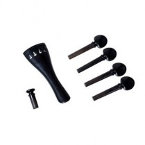 14751 ACC. SET, SWISS PEGS RND TAILPIECE, EBONY, VLN