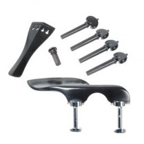14760 ACC. SET, EBONY, C.R., HEART PEGS, BLK PIN/COLLAR