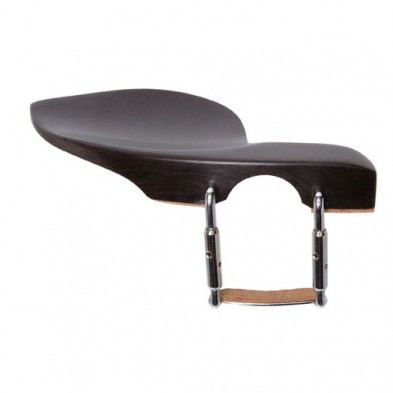 1512 VIOLIN CHINREST GUARN., EBONY, STD. NICKEL, 4/4-3/4