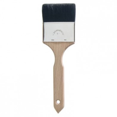 34130 VARNISH BRUSH, FLAT, BLACK COW HAIR, 3"