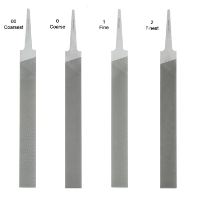  Grobet Hand Flat File, Double Cut, 6"