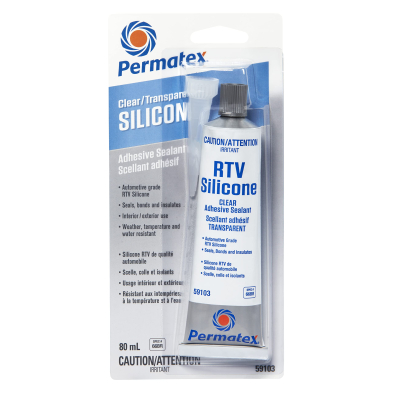 CTS59103 59103 PERMATEX #66BR CLEAR SIL ADH SEALANT 80ML