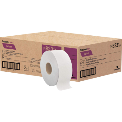 CTS-JP803 JP803, PRO Select&reg; Toilet Paper, Jumbo Roll, 2 Ply, 750' Len