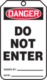 CTS-MDT164CTP MDT164CTP "DANGER DO NOT ENTER" TAGS (25/PK)
