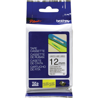 CTS-ON443 ON443 Tze Tape Cartridges, 12 mm x 26-1/4', Black on White