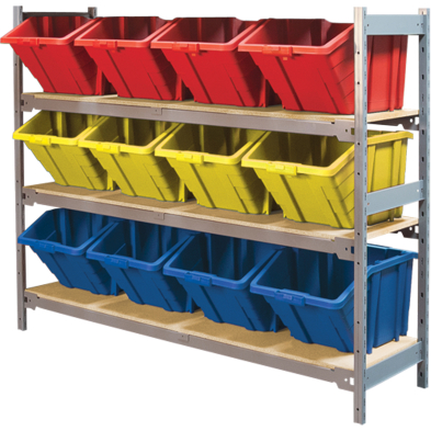 CTS-RL988 RL988 WIDE SPAN SHELVING WITH JUMBO PLASTIC BINS