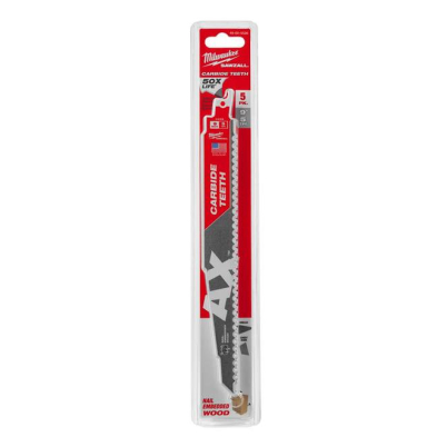 CUE-48005526 48-00-5526 MILWAUKEE 9" SAWZALL BLADE  CAX 5PK