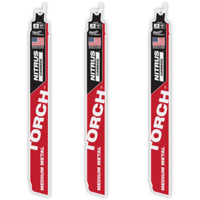 CUE-48006352 48-00-6352 MILWAUKEE 9" BLADES 10TPI NITRUS MEDIUM METAL 3PK
