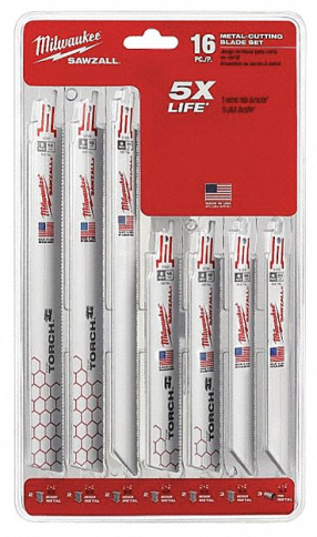 CUE-49223316 MILWAUKKE 49-22-3316 RECIPROCATING BLADE 16PC SET