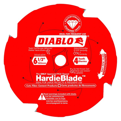 CUE-D0604DH D0604DH, 6-1/2" x 4-Teeth HardieBlade&trade; Saw Blade for Fiber C
