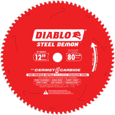 CUE-TCR000 TCR000 DIABLOD CIRCULAR SAW BLADE 12" METAL