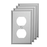 EL1-05267394 052-6739-4 Duplex Receptacle Metal Wallplate, 1 Gang, Stainl