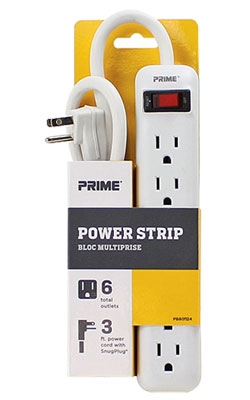 EL1-05272494 XE670 POWER STRIP 6 OUTLET WHITE