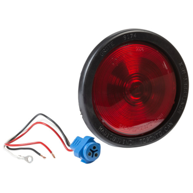ELP-53102 STOP/TAIL/TURN 4" LAMP, MALE PIN, RED