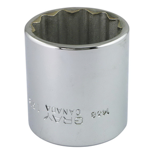 GRY-1438 1438 1-3/8" X 1/2 DR. 12 PT CHROME SOCKET