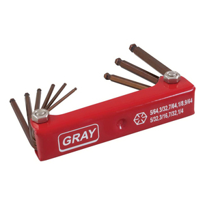 GRY-69949 HEX KEY SET S2 BALL LONG SAE FOL