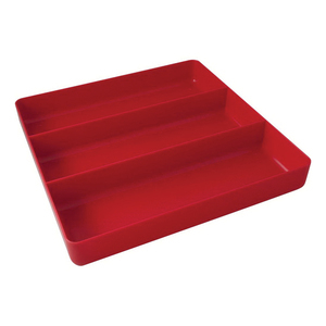 GRY-94701 TRAY ORGANIZER RED -3 COMPARTMEN (10.5 X 10.5 X 1.5")