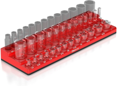 GRY-97843M CAN & TOOL HOLDER (16-1/8 X 3 - 3/4") MAGNETIC RED