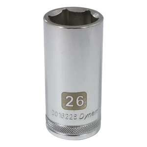 GRY-D016226 SOCKET METRIC 1/2IN HEX 26MM 6 3.03IN